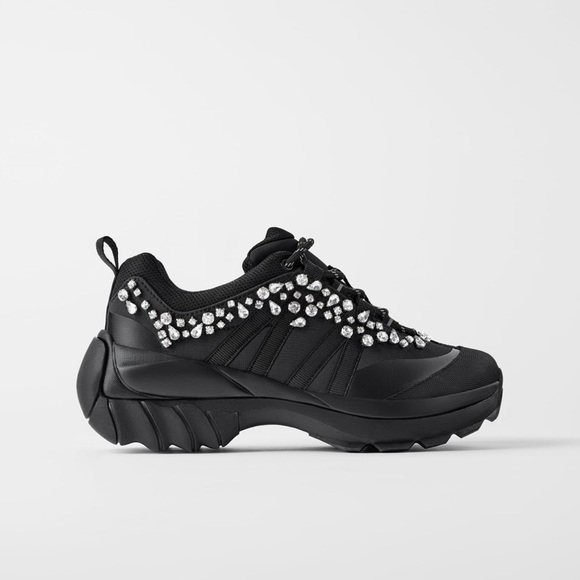 ZARA Bejeweled Sneakers - Picture 2 of 6
